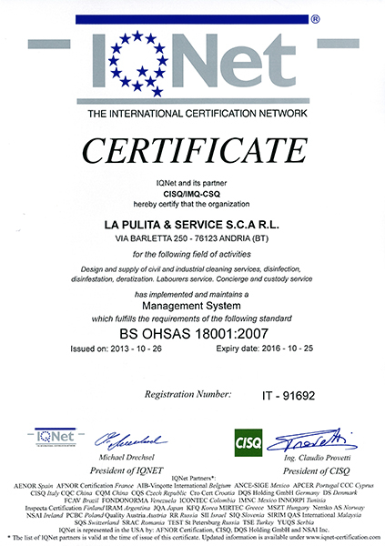 Certificazione Sicurezza 3 IQNet