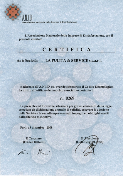 Certificazione A.N.I.D.